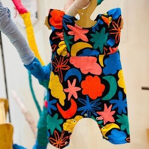 Fable Jumpsuit Girls Size 1-2 Colorful Festive Cotton Blend